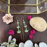 Vriksham Elegant Sui Dhaga Earring-Green-G17738